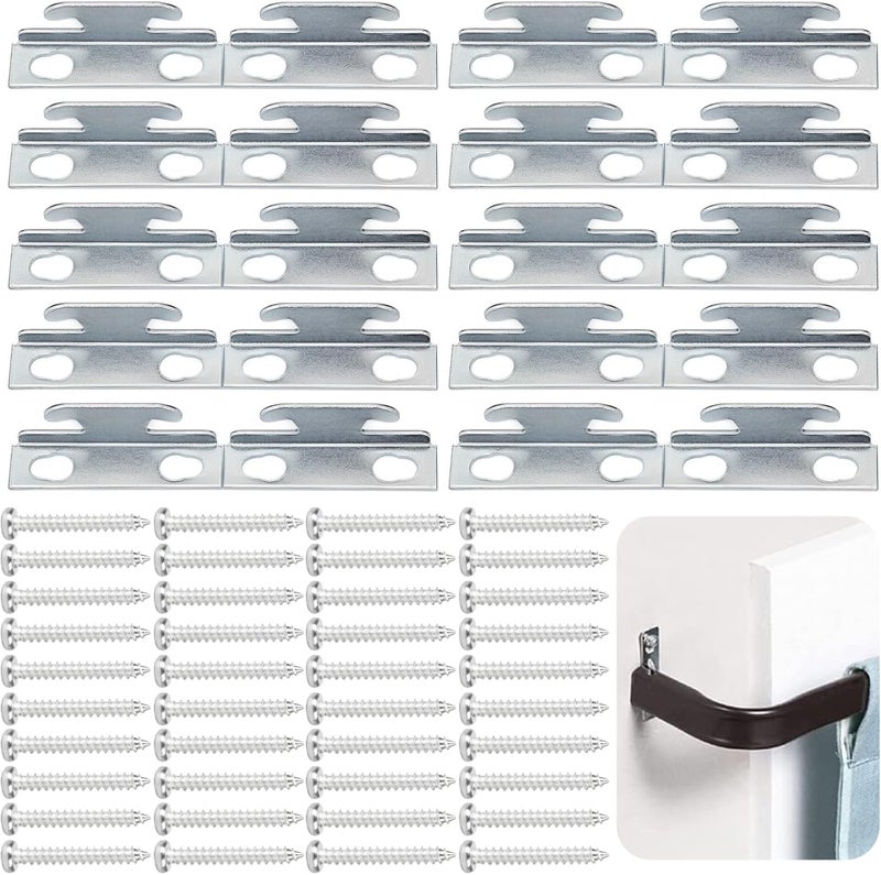 AccEncyc Curtain Rod Bracket Hardware Brackets Curtain Rod Single Spreader Wall Hooks for Wall(24 Sets) - Image 1